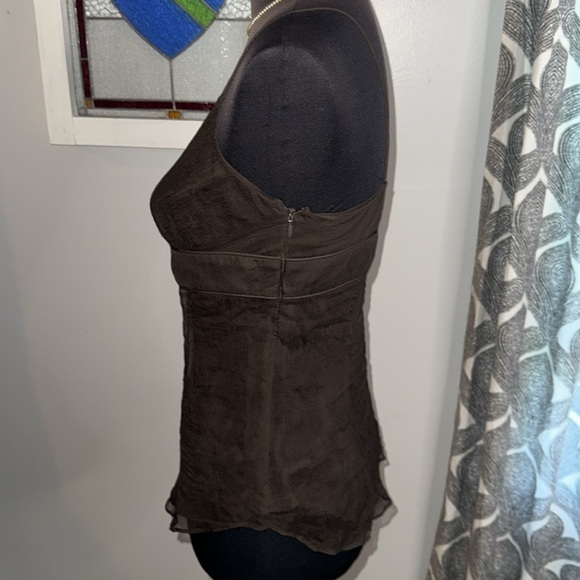 J Crew Y2K Chocolate Brown Silk Cami Top - Picture 3 of 6